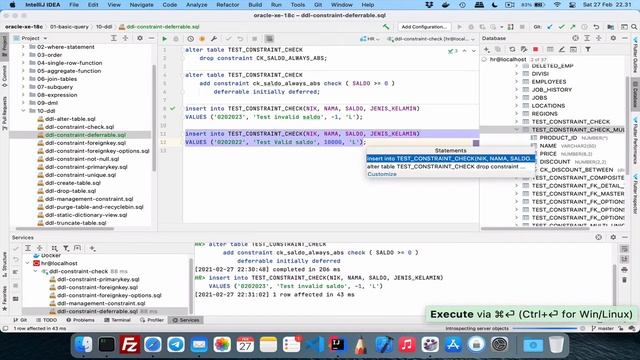 #14.h - Deferrable Constraint | BELAJAR RDBMS ORACLE 18C смотреть онлайн