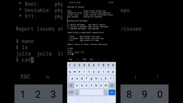 Perintah Dasar Linux pada aplikasi termux (cat & echo ) смотреть онлайн