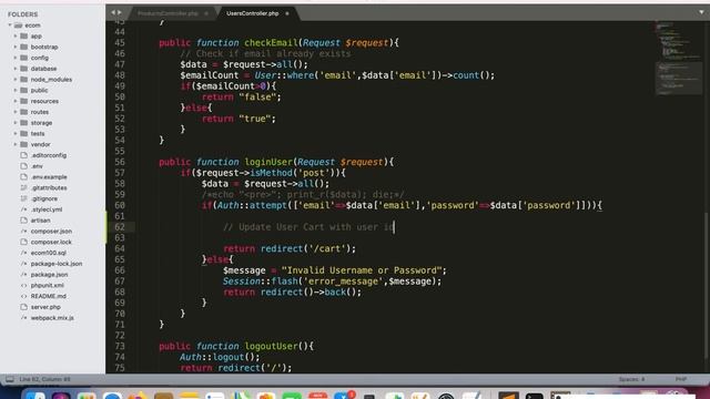 #101 Make E-com in Laravel 8 | Login/Register Process (VI) | Update Cart while Login/Register смотреть онлайн
