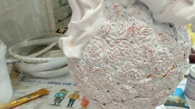 Ангел на цветочном шаре...красивая статуэтка своими руками смотреть онлайн