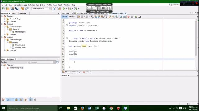 NetBeans- Serie Fibonacci.Java смотреть онлайн