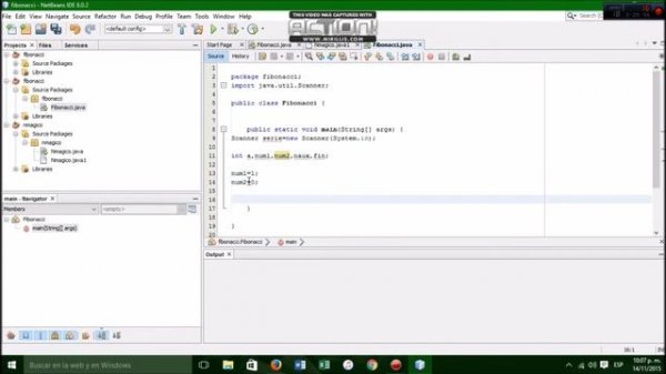 NetBeans- Serie Fibonacci.Java