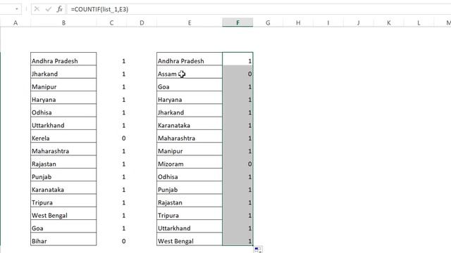 How to Compare Two List and Highlight Unique Values смотреть онлайн