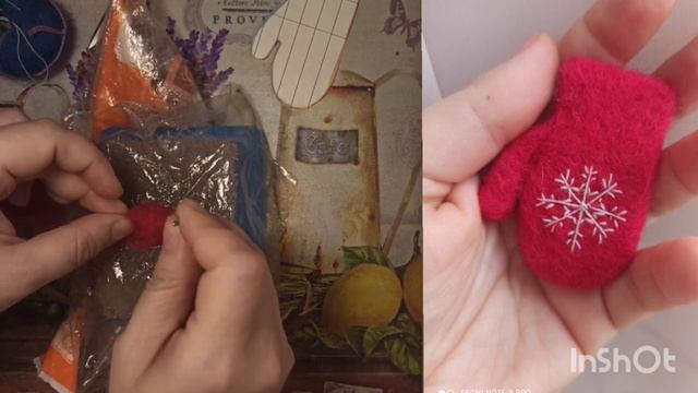 мастер-класс брошь "Варежка", сухое валяние смотреть онлайн