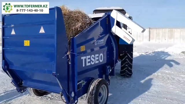 Запуск измельчителя рулонов сена и соломы Teseo в Казахстане