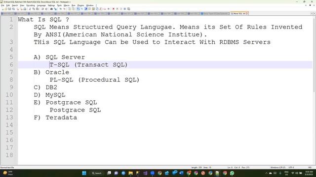About SQL Language смотреть онлайн