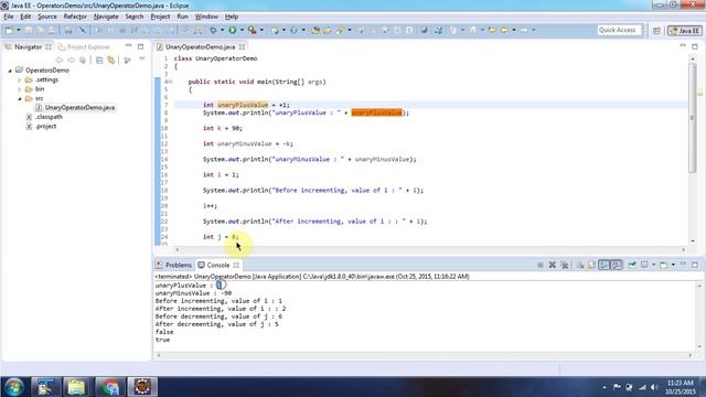 Java Unary Operators | Java Tutorial смотреть онлайн