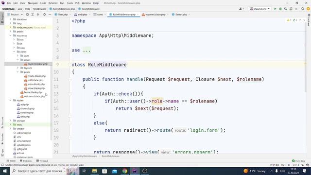Laravel қазақша | #11 - Рөлдер middleware-ы. Html шаблонын қосу. смотреть онлайн