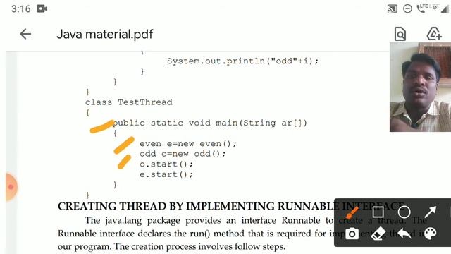 CS V Sem Java U2 L6 Creation of Thread using Thread class & Runnable Interface смотреть онлайн