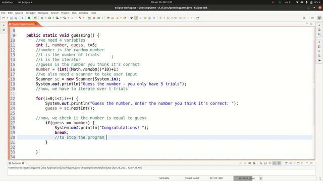 How To Create A Number Guessing Game In Java - Programming Tutorial For Beginners смотреть онлайн