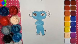 Руру из мультика Морики Дорики. Ракраска для детей.