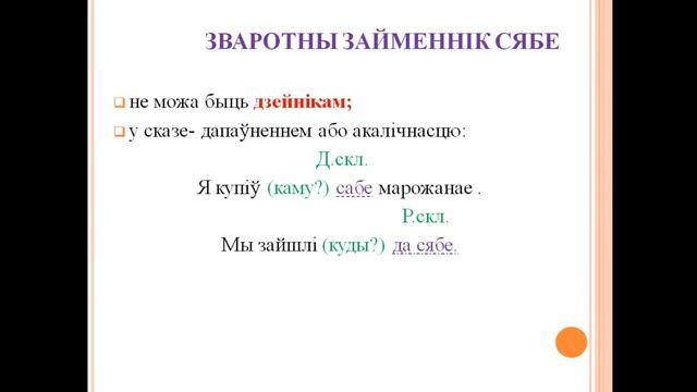 Тэма 67. Зваротны займеннік сябе смотреть онлайн