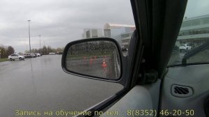 Заезд в гараж по новому регламенту. Упр.: "Постановка транспортного средства под углом 90 градусов"