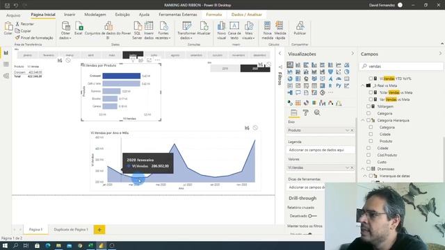 [ Power BI ] - Como fazer um Ranking Histórico utilizando TOP N e Ribbon Chart / Gráfico de faixas смотреть онлайн