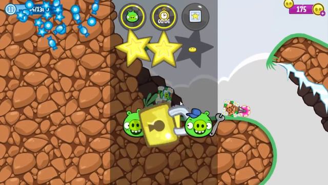 Веселая ИГРА головоломка для детей Bad Piggies или Плохие свинки [258] Серия смотреть онлайн