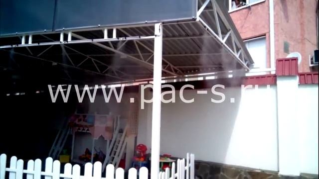 Система тумана. Охлаждения навеса частного дома смотреть онлайн