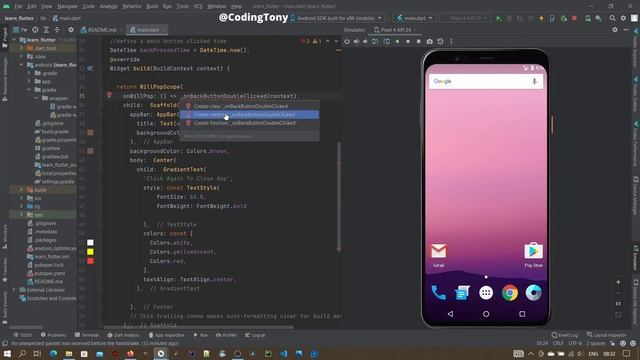 Click Again To Close The App flutter | Double click the back button to exit the app смотреть онлайн