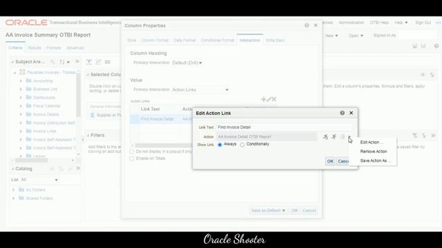Oracle Fusion 70: Smart Trick - How to shift your action link from one column to another column смотреть онлайн