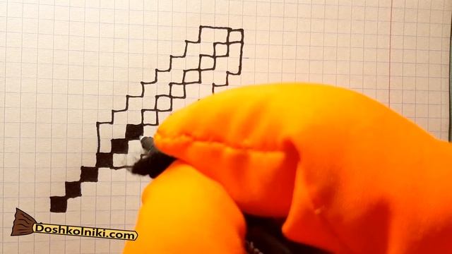 Перо. Как Рисовать по клеточкам? ? Рисунки по клеточкам с Котом Баюном смотреть онлайн