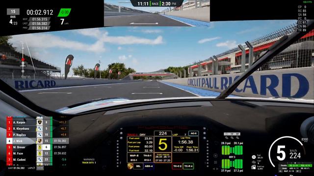 Assetto Corsa Competizione - LFM Coach Dave GT3 Sprint | Clumsy Start But Good Race ! смотреть онлайн