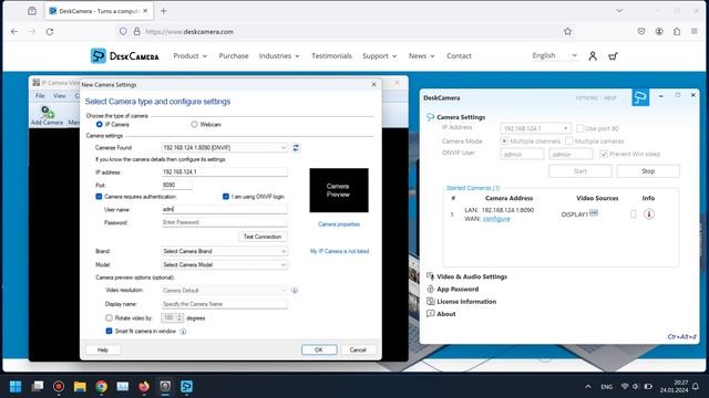 How to connect IP Camera Viewer to DeskCamera via ONVIF смотреть онлайн