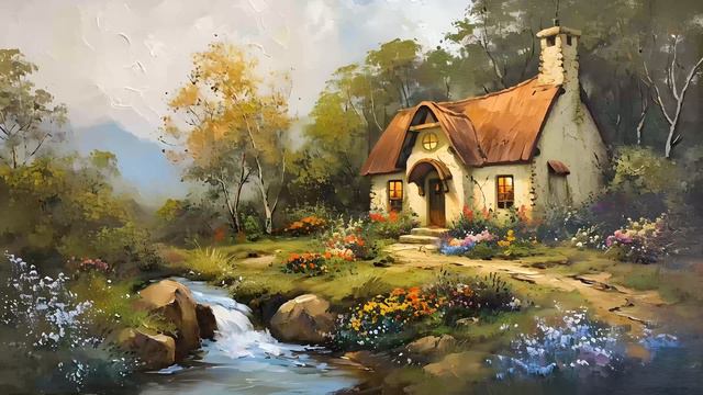 TV Screensaver Art | Countryside Bliss: Vintage Cottage Screensaver 🏡🌼 смотреть онлайн