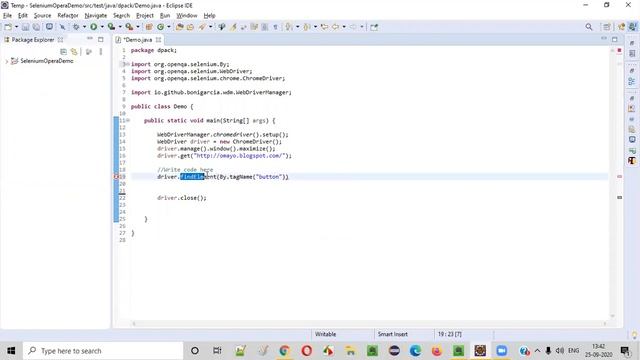 tagName() Command - Selenium WebDriver смотреть онлайн