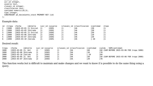 Databases: SQL query to sum a column prior to date and show all entries after that date смотреть онлайн