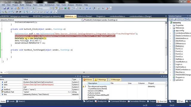 Search Data in DataGridView using Distinct in .net смотреть онлайн