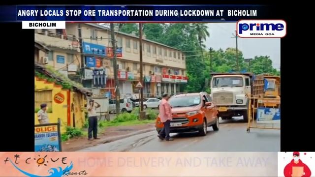 ANGRY LOCALS STOP ORE TRANSPORTATION DURING LOCKDOWN AT BICHOLIM смотреть онлайн