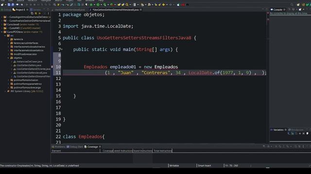 26. Creación e Instancias de la Clase Empleados (Uso del LocalDate) (Parte01) | POO con Java смотреть онлайн