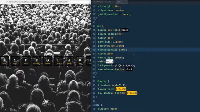 01 JavaScript Drum Kit смотреть онлайн