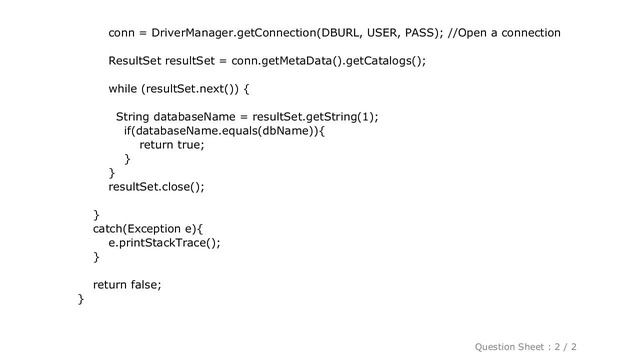 MySQL : How to check if a particular database in mysql already exists using java смотреть онлайн
