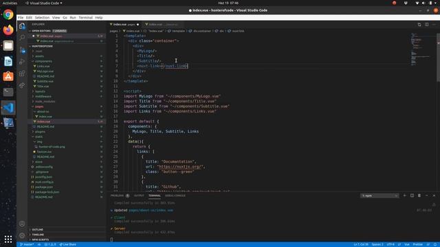 How To Create a New Page And nuxt-link Usage in Nuxt Js смотреть онлайн