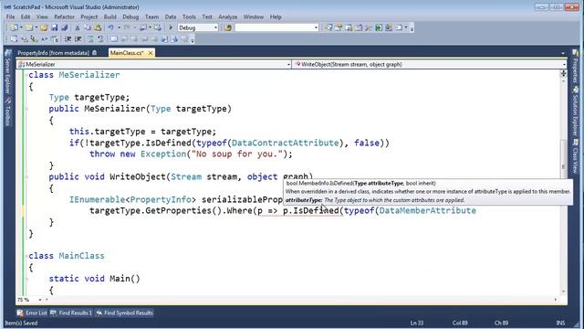 C# Writing Our Own Serializer смотреть онлайн