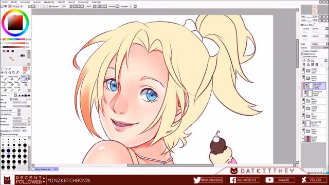 SPEEDPAINT // Beach Mercy Fanart (Overwatch) смотреть онлайн