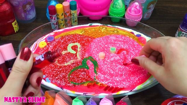 Mixing Random Into GLOSSY Slime ! Satisfying Slime Video #379