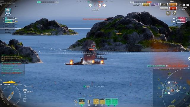 Battleship Preussen: Exciting ranked battle - World of Warships смотреть онлайн