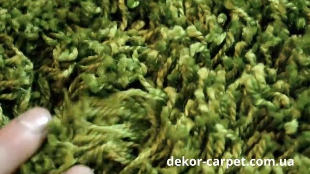 Ворсистый ковер Gold Shaggy 8018 green смотреть онлайн