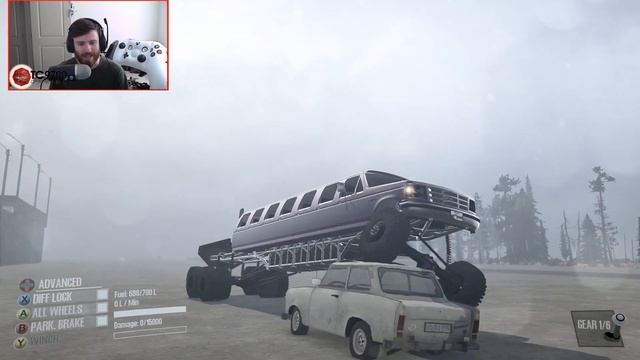 SpinTires MudRunner: The 14 Door MONSTER Ford OBS! Mod Gameplay