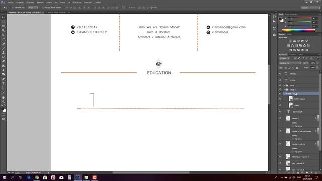 CV Design in Photoshop / Photoshop'ta CV Tasarımı смотреть онлайн
