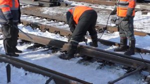 Профильная шлифовка остряка стрелочного перевода