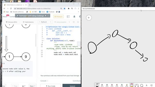 Leetcode solving: 237. Delete Node in a Linked List смотреть онлайн