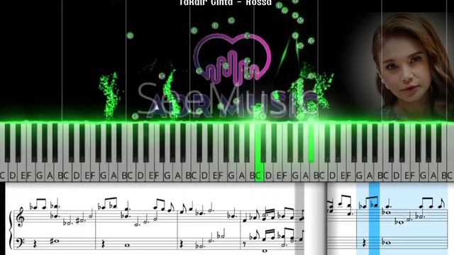 Takdir Cinta || Rossa (ADR Music Tutorial Piano With Sheet Music, Not Balok) смотреть онлайн