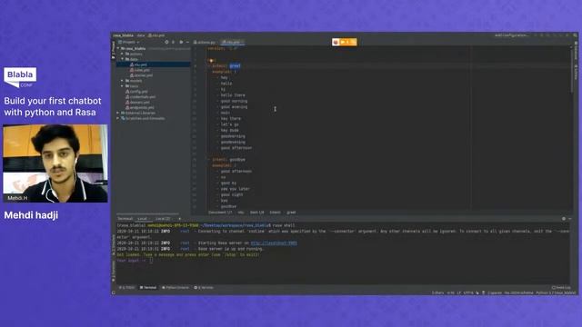 Build your first chatbot with python and Rasa - Mehdi hadji смотреть онлайн