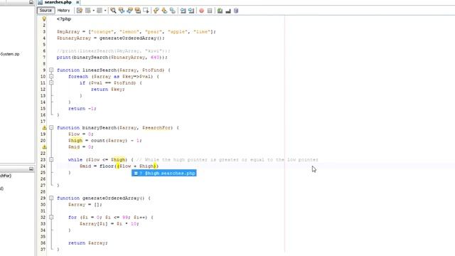 NetBeans PHP Tutorial - Binary Search #15 смотреть онлайн