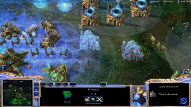 Starcraft 2 beta with bots: Protoss gameplay (HD) смотреть онлайн