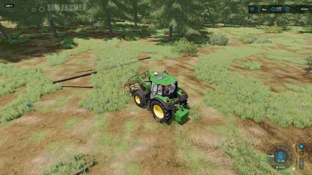 No Man's Land #7 FS22 Timelapse Building a Sheep Pasture, Buying Sheep, Sowing Soybeans & Grass смотреть онлайн