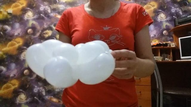 Зимний цветок из воздушных шаров Winter flower of balloons смотреть онлайн