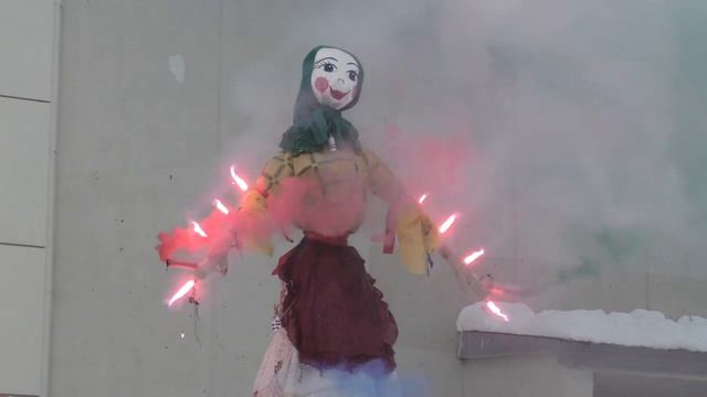 Масленица в Эжве 2017 (сжигание чучела) смотреть онлайн